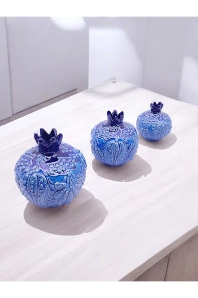 sharp&art 3'LÜ %100 EL İŞLEMESİ,DEKORATİF NAR ve LALE TAKIMLARI,EV DEKORASYONU...12 FARKLI MODEL İLE... ürün görseli