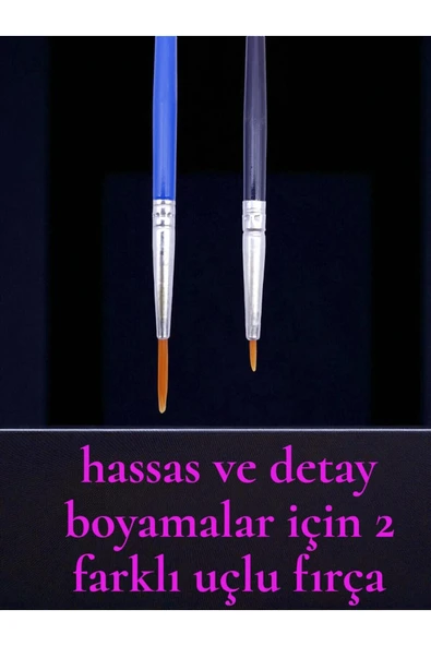 sharp&art Taş Mandala Seti, 5 Farklı Desen, 12 Renk Akrilik Boya, 2 Farklı İnce Uç Fırça ile Dilediğince Boya - 4