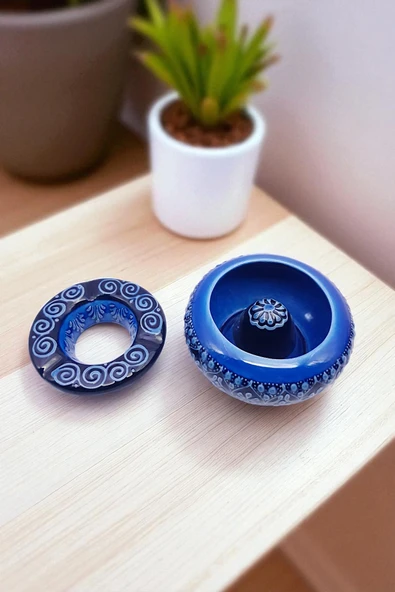 sharp&art SERAMİK KÜLLÜKLER, %100 EL İŞLEMESİ, KAPAKLI, KULLANIŞLI, DEKORATİF, 12 CM, 6 FARKLI MODEL - 4