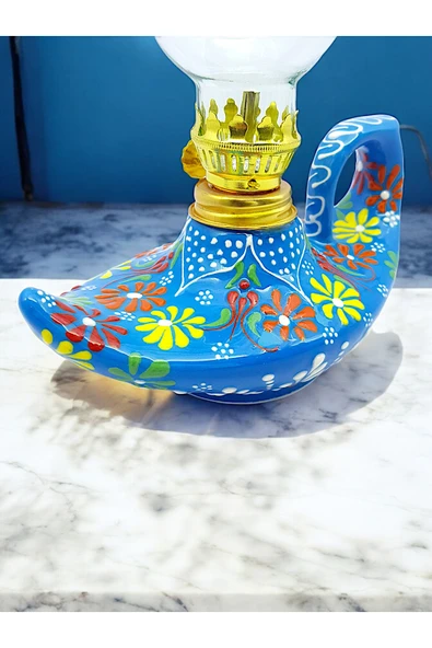 sharp&art %100 EL İŞLEMESİ,KABARTMA DESEN DEKORATİF ALAADDİN GAZ LAMBALARI (5 RENK SEÇENEĞİ İLE...) - Resim 3