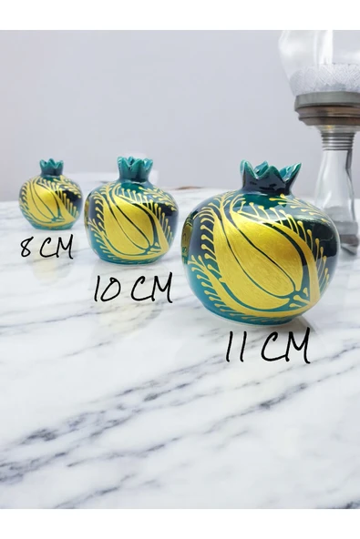 sharp&art 3'LÜ %100 EL İŞLEMESİ,DEKORATİF NAR ve LALE TAKIMLARI,EV DEKORASYONU...12 FARKLI MODEL İLE... - Resim 5