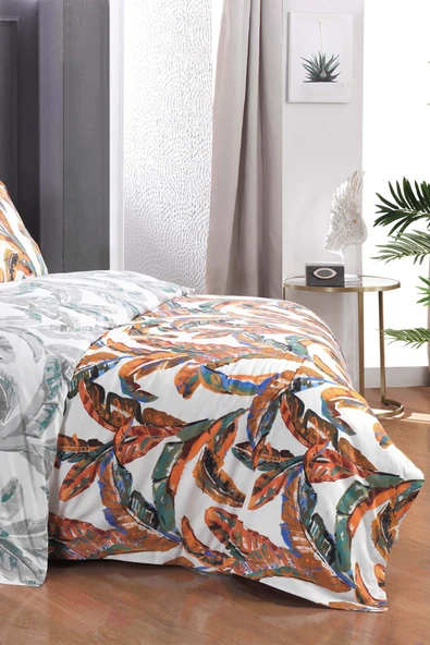 Defne %100 Pamuk Stn 300tc Nev Tkm Çk 4y D K Oranj - 4