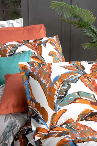 Defne %100 Pamuk Stn 300tc Nev Tkm Çk 4y D K Oranj - 5