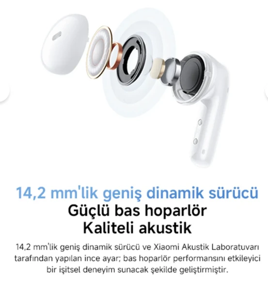 Xiaomi Redmi Buds 6 Active (KVK Garantili) Siyah - Resim 2