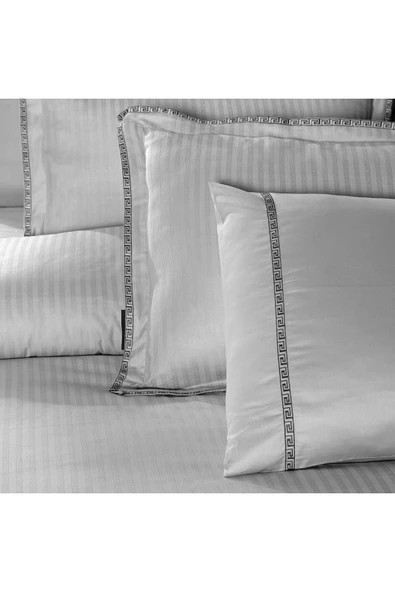 Jacquard Stripe Pamuk Çift Kişilik Nevresim Takımı - 3