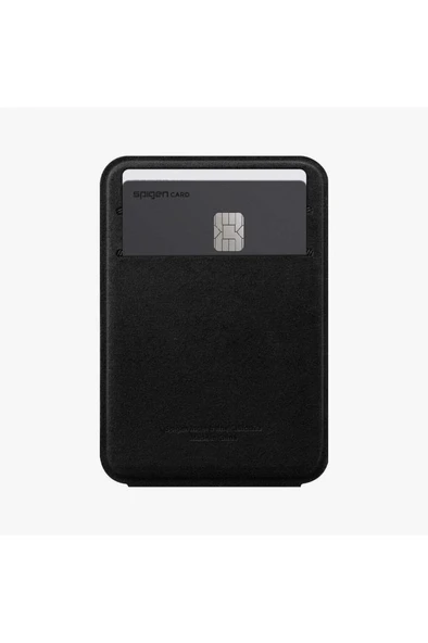 Spigen MagFit iPhone için MagSafe özellikli Kartlı Manyetik Cüzdan Smart Fold Wallet Black - AMP02746 Teşhir - 4