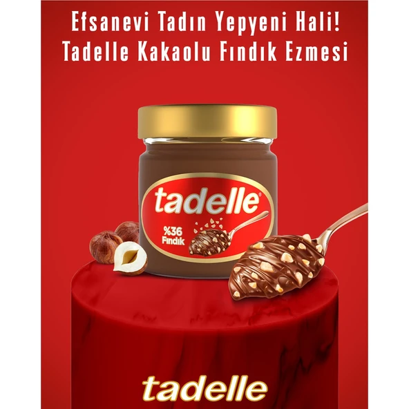 Tadelle Parça Fındıklı Kakaolu Fındık Ezmesi 200 Gr x 2 Adet - Resim 3