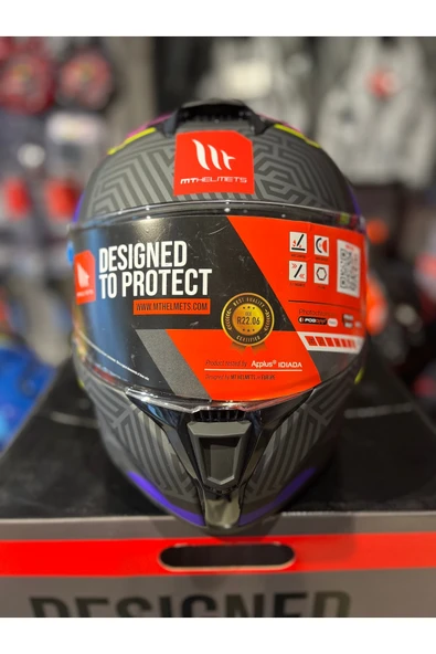 MT Helmets Targo S Brik C8 Mat (şeffaf vizörlü) kask - Resim 4