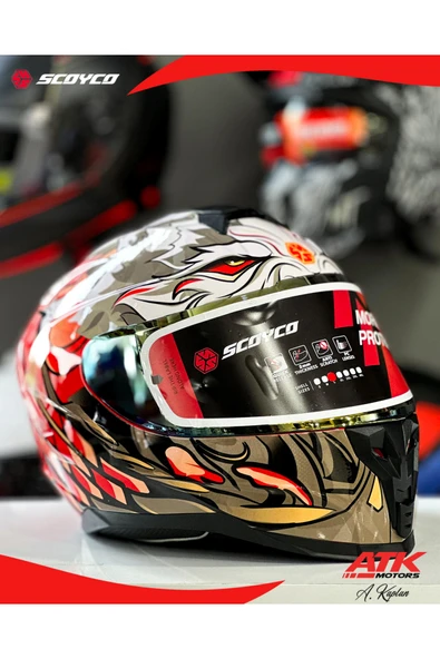 Scoyco 869 Wild Fullface Kask Motosiklet Kaskı Tam Kask ürün görseli