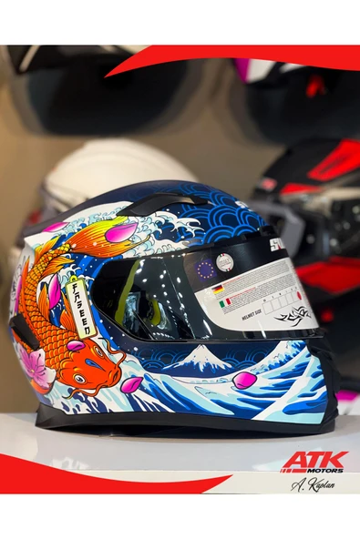 Sway 820 Dakar 5 Fullface Kask Motosiklet Kaskı Tam Kask Gümüş Vizörlü Kasklar - Resim 2