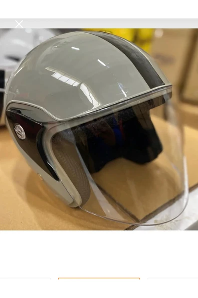 Motosiklet Yarım Kask Gri Kırılmaz - Resim 2