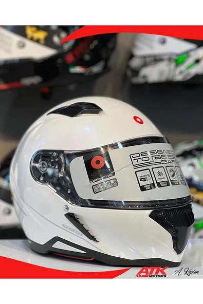 Shiro Hunter Parlak Beyaz Full Face Kask Tam Kask Vizör Kilitli Tasarım Kaplama DOT Sertifikalı Kask ürün görseli