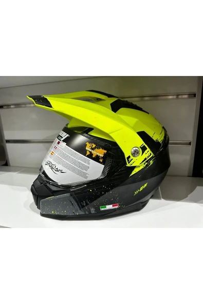 Sway KASK SWAY SW-X60 MAT BLACK/YELLOW CAMLI GÜNEŞ GÖZLÜKLÜ ürün görseli