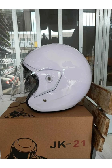 MOTOKAN Motosiklet Kaskı 1-sınıf Beyaz Renk Kırılmaz Özellikli ürün görseli