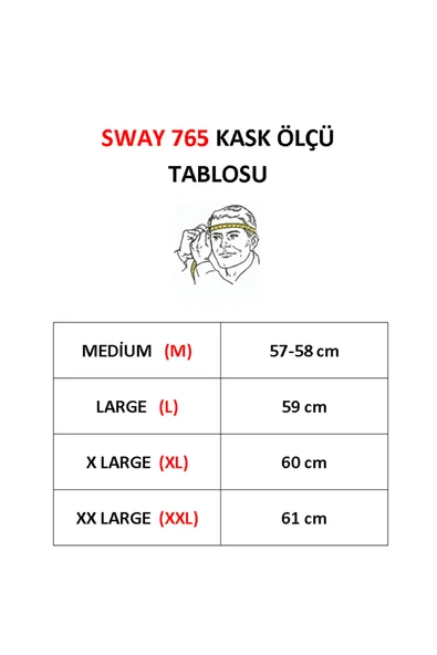 Sway 765 SPRİNG MAVİ SARI  KASK ( GÜNEŞ VİZÖRLÜ ) - Resim 5