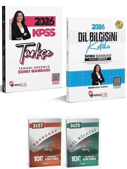 Anla Kazan + Hoca Kafası 2026 KPSS Türkçe + Dil Bilgisi Soru Bankası 2 li Set - Öznur Saat Yıldırım Anla Kazan + Hoca Kafası Yayınları ürün görseli 1