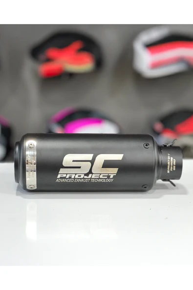ATK SC Project Egzoz Universal Motosiklet Egzozu Tüp Egzoz Siyah - 1