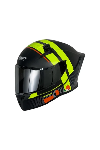 Sway 869 STRIP BLACK YELLOW KASK - 2