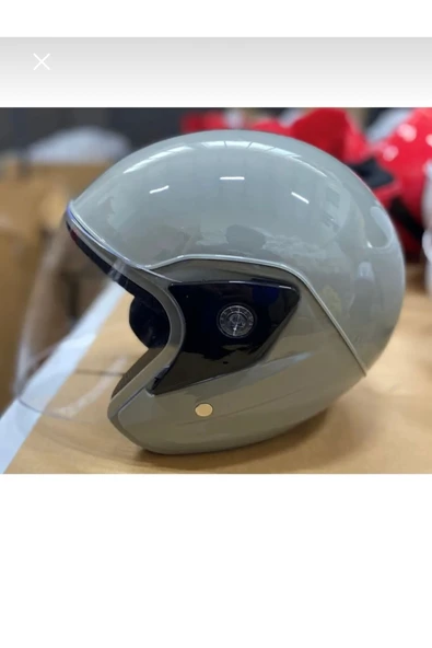 Motosiklet Yarım Kask Gri Kırılmaz ürün görseli