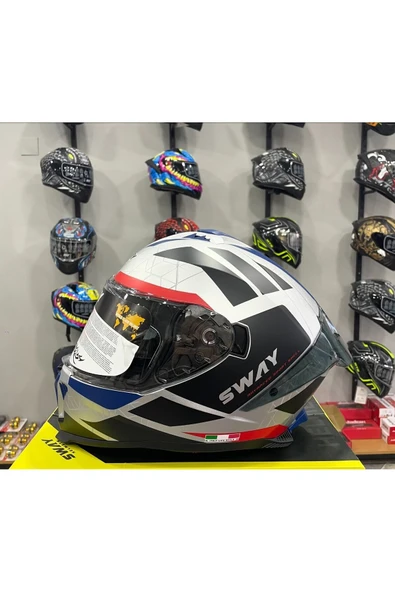 Sway SW 865 EVOQUE White Black Red Full Face ürün görseli