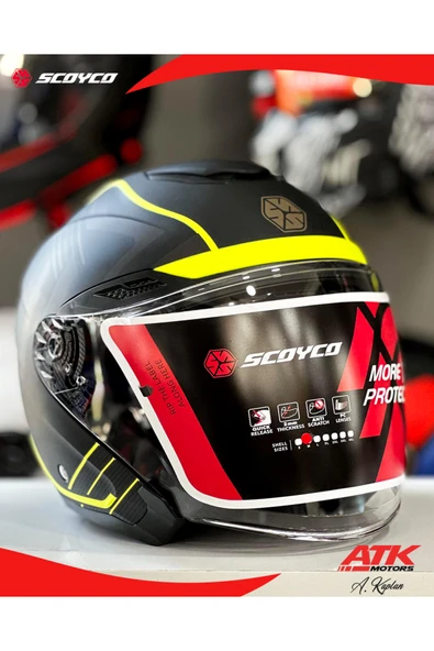 Scoyco 669 Cavalry Açık Kask Motosiklet Kaskı Yarım Kask ürün görseli