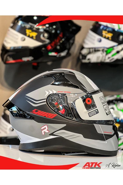 Shiro Katana Orbe Full Face Kask Tam Kask Güneş Vizörlü Tasarım Kaplama DOT Sertifikalı Kask - Resim 2