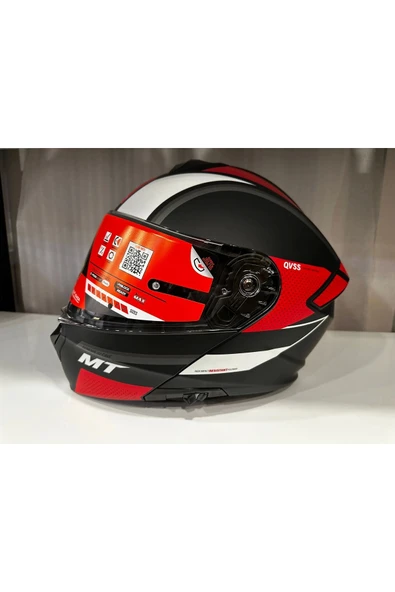 MT Helmets KASK MT GENESİS SV CAVE A5 ÇENE AÇILIR MAT SİYAH/KIRMIZI ürün görseli