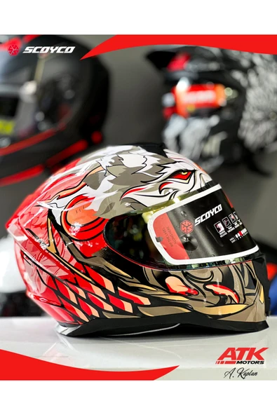 Scoyco 869 Wild Fullface Kask Motosiklet Kaskı Tam Kask - Resim 2