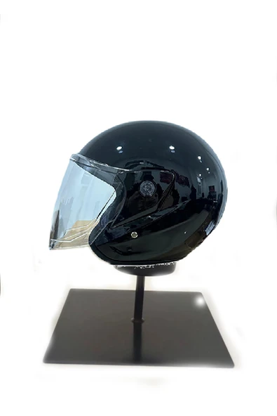 EGN EGN105 ÇENE AÇIK MOTOSİKLET KASKI PARLAK SİYAH ürün görseli