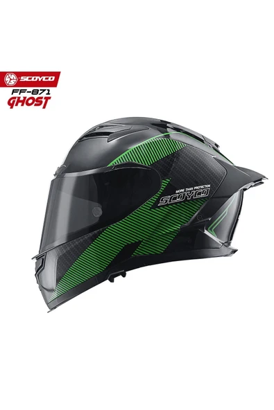 Scoyco SC FF-871 GHOST Full Face - Güneş Vizörlü ( Gözlüklü ) Motorsiklet Kaskı ( DoT CE Sertifikalı ) ürün görseli