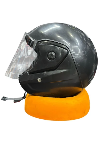 Motosiklet Yarım Kask Siyah Kırılmaz ürün görseli