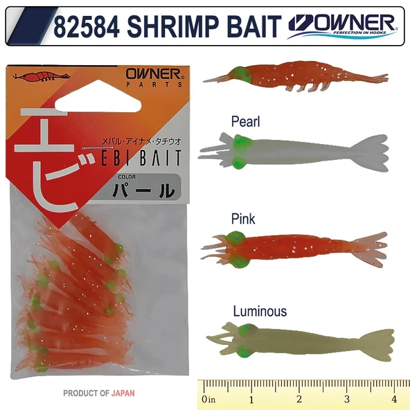Owner 82584 Shrimp Bait LRF Silikonu RENK: Pearl ürün görseli 1