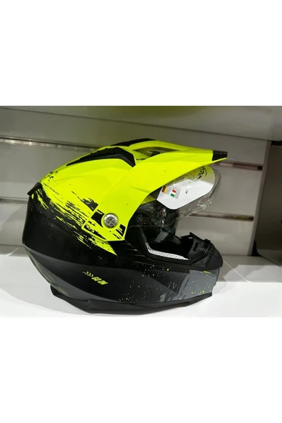 Sway KASK SWAY SW-X60 MAT BLACK/YELLOW CAMLI GÜNEŞ GÖZLÜKLÜ - Resim 3