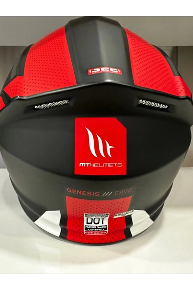 MT Helmets KASK MT GENESİS SV CAVE A5 ÇENE AÇILIR MAT SİYAH/KIRMIZI - Resim 6