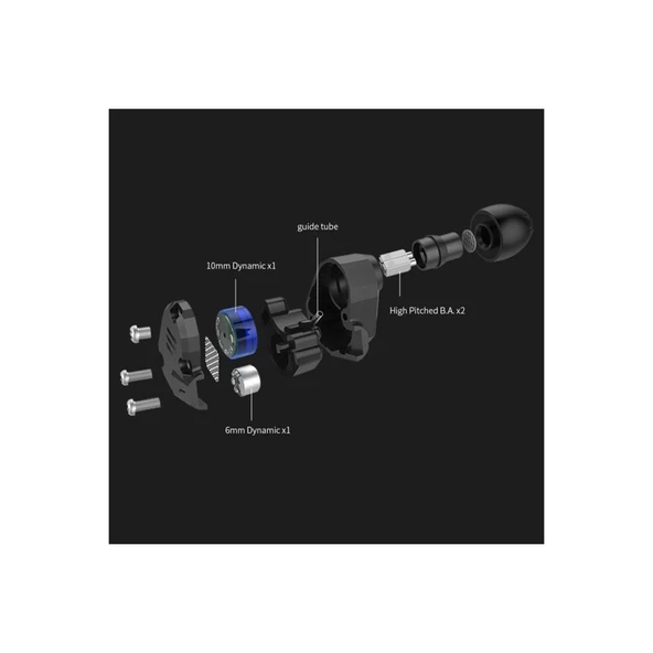 KZ ZS6 Hybrid Quad Driver Kulak İçi Kulaklık Siyah - TEŞHİR - 5