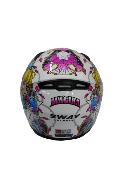 Sway 815K Gloss Girl Full Face Çocuk Kaskı - Resim 3