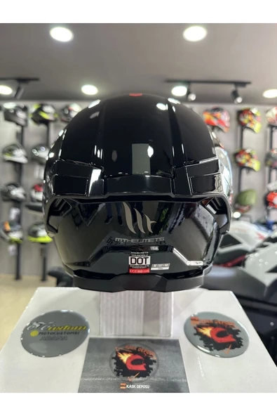 MT Helmets Thunder 4 Sv Parlak Siyah Motosiklet Kaskı - Resim 3