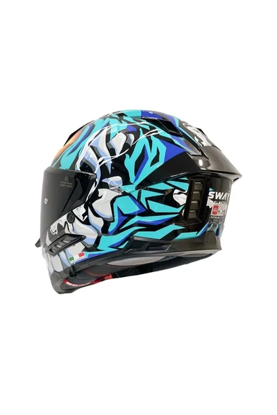 Sway SW 868 CANNIBAL Black Blue Full Face - Resim 3