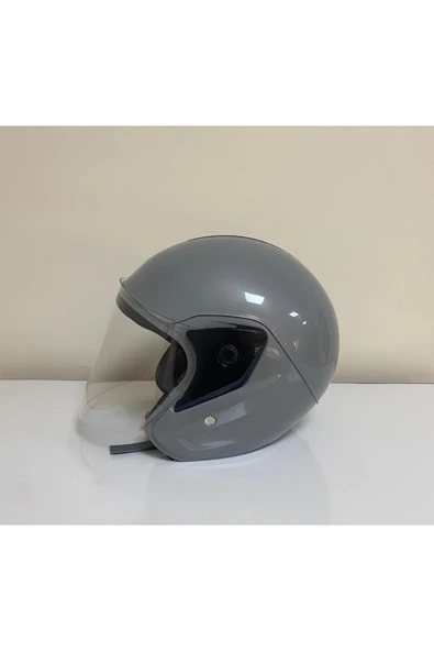 Motosiklet Yarım Kask Gri Kırılmaz ürün görseli