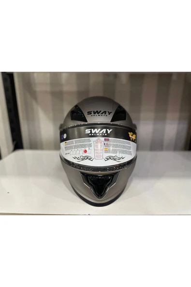 Sway KASK SWAY 926 MAT TİTANYUM ÇENE AÇILIR - Resim 4