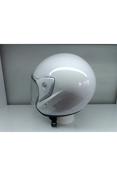 Kt Mrthelmets Beyaz Motosiklet Kaskı Yarım 1-sınıf - Resim 5