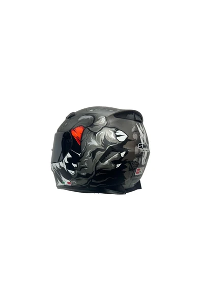 Sway Sw-820 Monster Full Face Motosiklet Kaskı - Resim 4