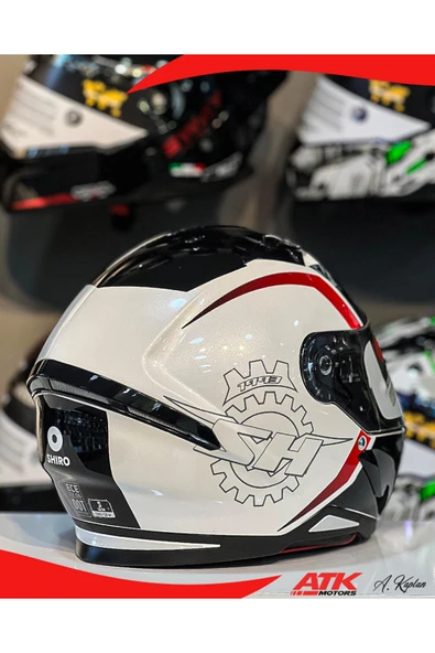 Shiro Hunter 1993 Tasarım Full Face Kask Tam Kask Vizör Kilitli Tasarım Kaplama DOT Sertifikalı Kask - Resim 3