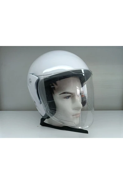 Kt Mrthelmets Beyaz Motosiklet Kaskı Yarım 1-sınıf ürün görseli