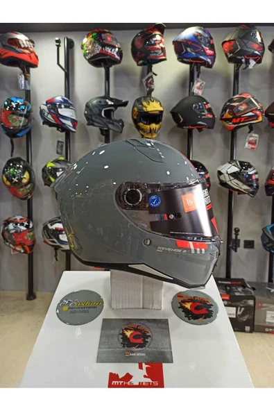 MT Helmets Helmets Revenge 2 S A12 Parlak Nardo Gri Full Face Kapalı Motosiklet Kaskı ürün görseli
