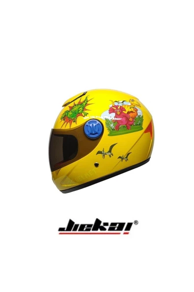 ATK ÇOCUK KASKI FULLFACE KAPALI KASK DARBE KORUYUCULU SARI RENK ürün görseli