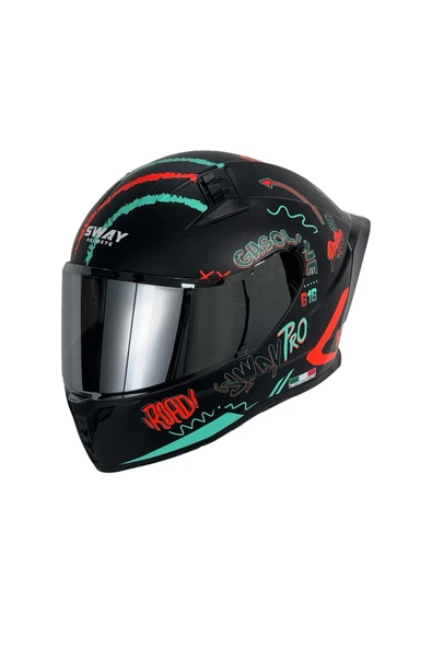 Sway KASK SW 869 DRIFT Full Face - Resim 4