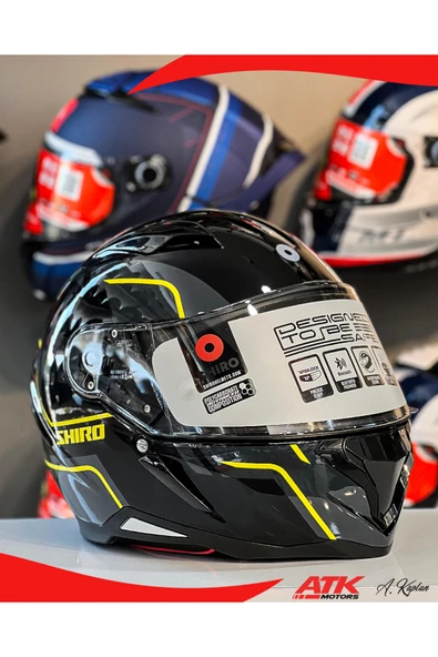 Shiro Hunter Performance Kask Full Face Kask Motosiklet Kaskı Kapalı Kask Vizör Kilitli Kask DOT Belgeli ürün görseli
