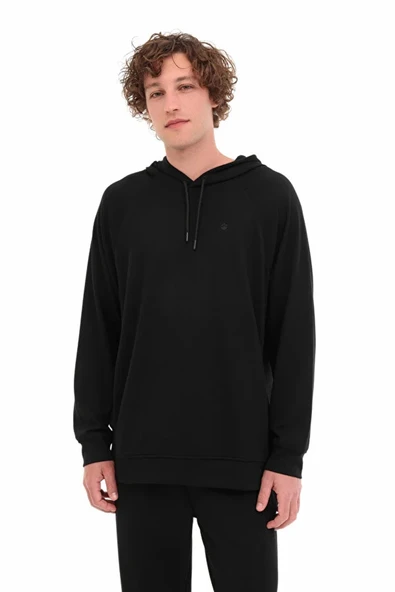 Lumberjack Fupra 17fc-01 Kapsonlu Erkek Sweat - Siyah - 1