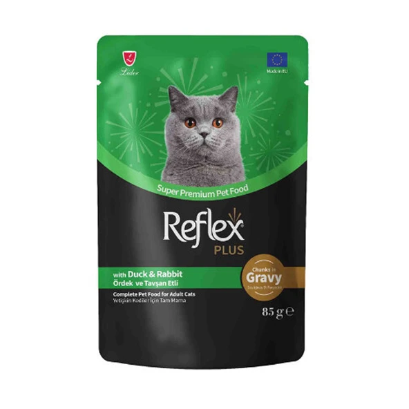 Reflex Plus Tavşan ve Ördekli Kedi Yaş Mama 85 Gr ürün görseli 1